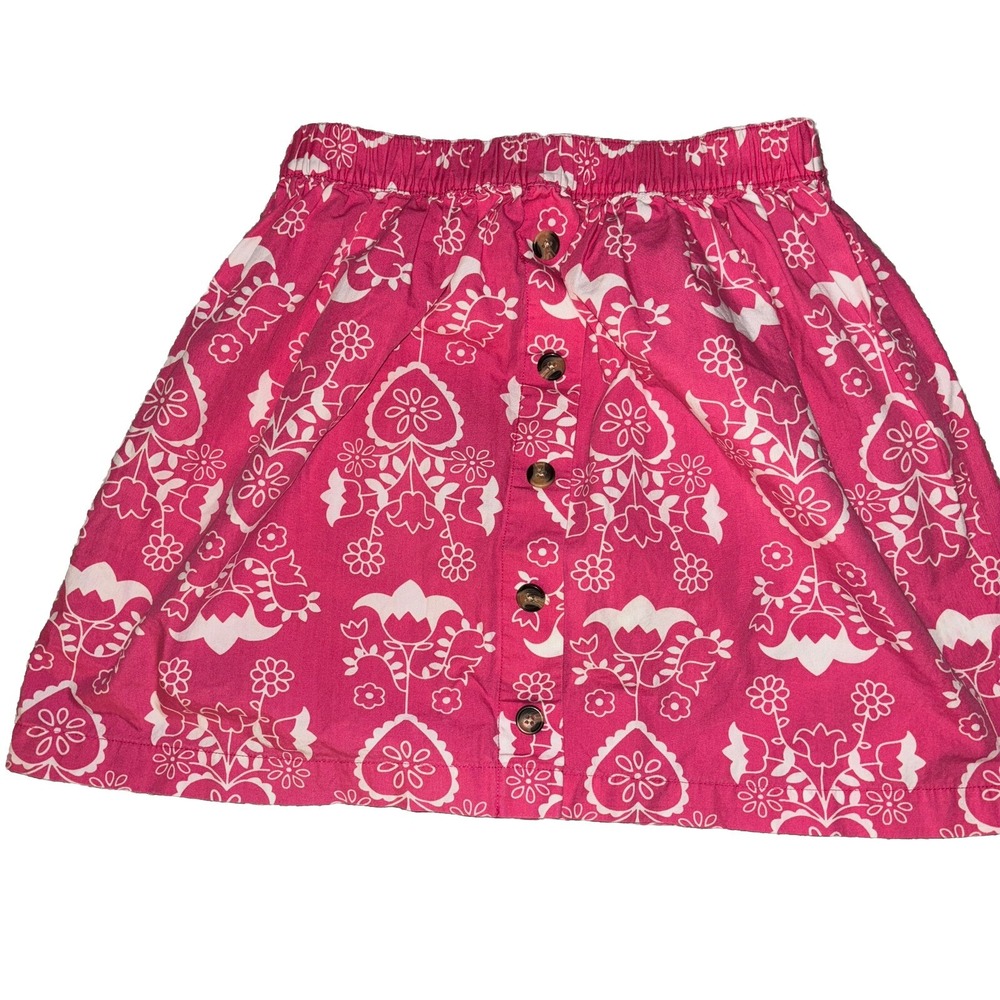 Hanna Anderrson Princess Pink Floral Pattern Cotton A-Line Skirt 130/8Y Spring